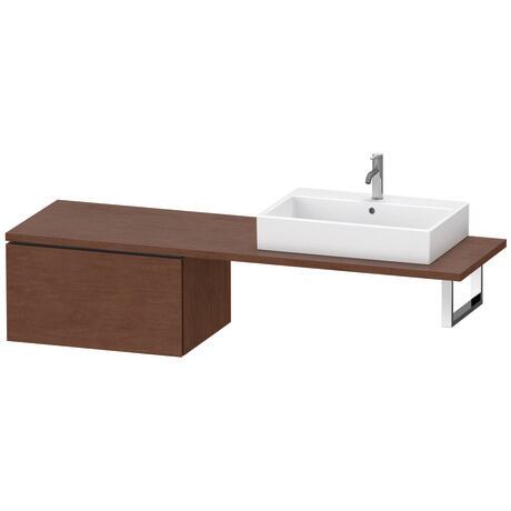 Meuble bas pour plan de toilette, LC585401313 Noyer américain mat, Placage bois véritable