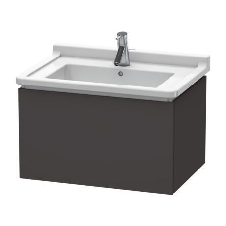 挂壁式浴柜, LC616408080 石墨黑色 深哑光色, 饰面