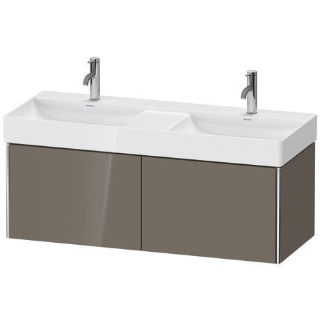 Vanity unit wall-mounted, XS406408989 Flannel Grey High Gloss, Lacquer