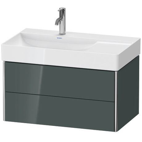 Vanity unit wall-mounted, XS416803838 Dolomite Gray High Gloss, Lacquer