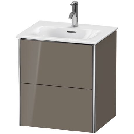 Vanity unit wall-mounted, XS432108989 Flannel Grey High Gloss, Lacquer