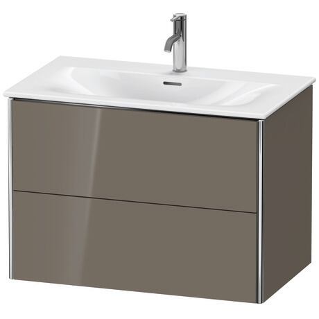 Vanity unit wall-mounted, XS432408989 Flannel Grey High Gloss, Lacquer