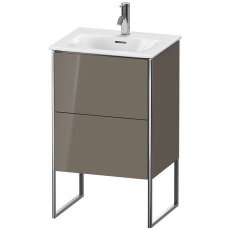 Vanity unit floorstanding, XS452108989 Flannel Grey High Gloss, Lacquer
