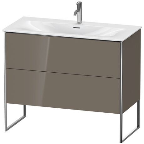 Vanity unit floorstanding, XS452508989 Flannel Grey High Gloss, Lacquer