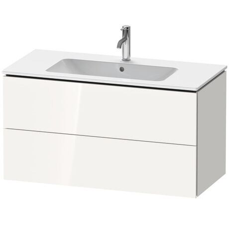 Vanity unit wall-mounted, LC624202222 White High Gloss, Decor