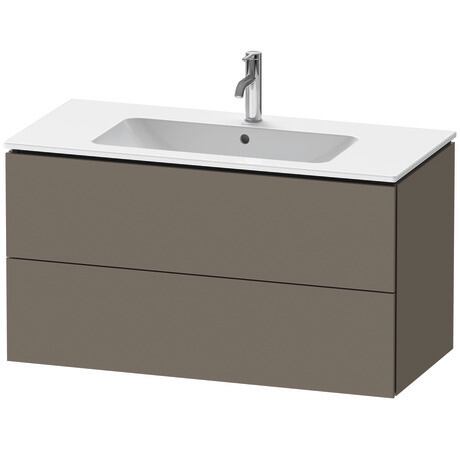 Vanity unit wall-mounted, LC624209090 Flannel Grey Satin Matt, Lacquer