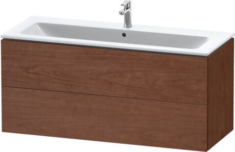 Meuble sous lavabo suspendu, LC624301313 Noyer américain mat, Placage bois véritable