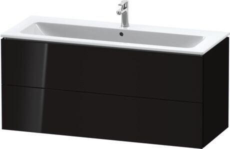 Vanity unit wall-mounted, LC624304040 Black High Gloss, Lacquer