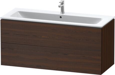 Meuble sous lavabo suspendu, LC624306969 Noyer brossé mat, Placage bois véritable