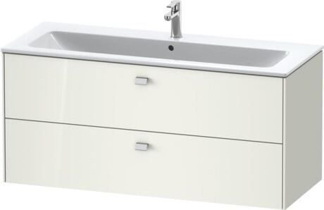 Vanity unit wall-mounted, BR410401022 White High Gloss, Decor, Handle Chrome