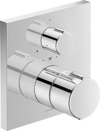 Thermostatic shower mixer for concealed installation, C14200015010 Chrome, Flow rate (3 bar): 20,5 l/min, 150x150 mm