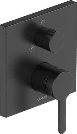 Single lever bathtub mixer for concealed installation, C15210011046 Black Matt, 150x150 mm