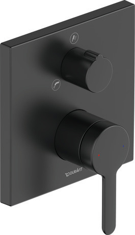 Single lever bathtub mixer for concealed installation, C15210017046 Black Matt, 150x150 mm