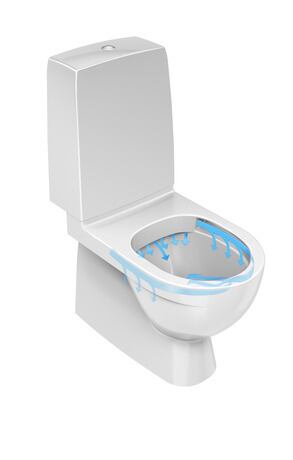 Gulvstående toalett Nordisk toalett, 0107010005 Hvit høyglans, Mengde av vann ved nedspyling: 4,5 l, Skylleprinsipp: Nedskylling