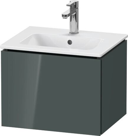 Vanity unit wall-mounted, LC611803838 Dolomite Gray High Gloss, Lacquer