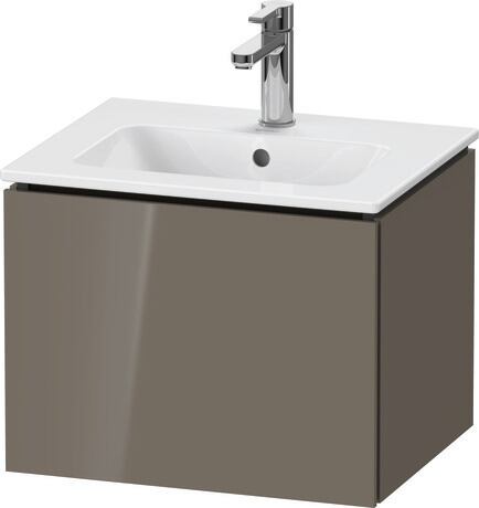 Vanity unit wall-mounted, LC611808989 Flannel Grey High Gloss, Lacquer