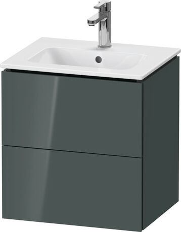 Vanity unit wall-mounted, LC621803838 Dolomite Gray High Gloss, Lacquer