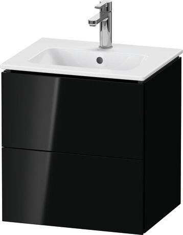 Meuble sous lavabo suspendu, LC621804040 Noir brillant, Laqué