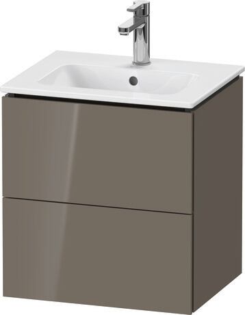 Vanity unit wall-mounted, LC621808989 Flannel Grey High Gloss, Lacquer