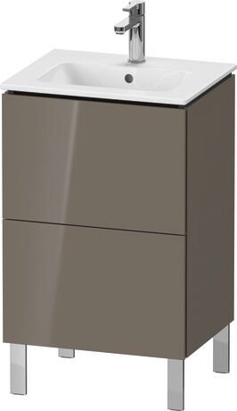 Vanity unit floorstanding, LC667108989 Flannel Grey High Gloss, Lacquer