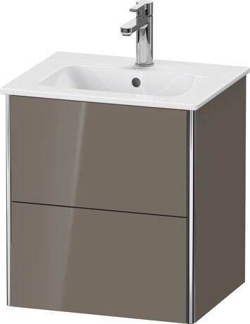 Vanity unit wall-mounted, XS430608989 Flannel Grey High Gloss, Lacquer