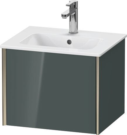 挂壁式浴柜, XV42150B138 高光灰色 高光, 清漆, 包边: 香槟色