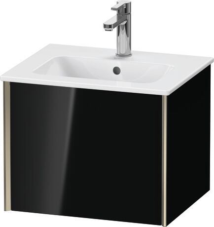 挂壁式浴柜, XV42150B140 黑色 高光, 清漆, 包边: 香槟色