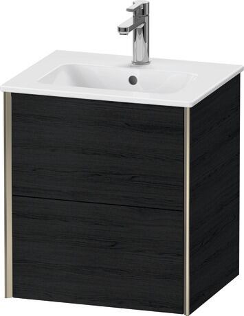 挂壁式浴柜, XV43150B116 黑色橡木 哑光, 饰面, 包边: 香槟色
