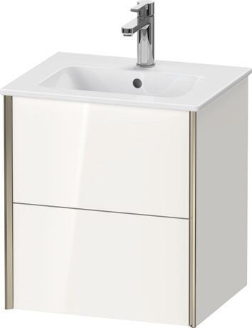 挂壁式浴柜, XV43150B122 白色 高光, 饰面, 包边: 香槟色