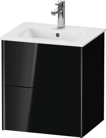 Vanity unit wall-mounted, XV43150B240 Black High Gloss, Lacquer, Profile: Black