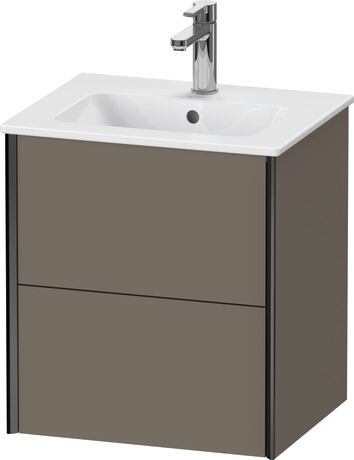 挂壁式浴柜, XV43150B290 法兰绒灰色 哑光缎面, 清漆, 包边: 黑色