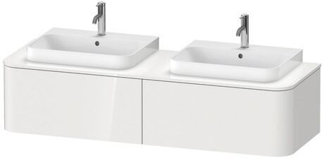 Happy D.2 Plus - Console vanity unit wall-mounted