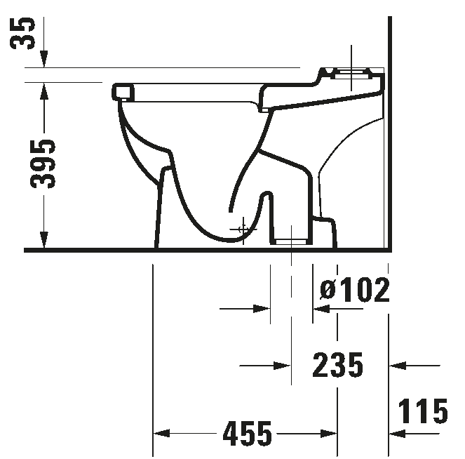 Staande WC voor combinatie, 012601