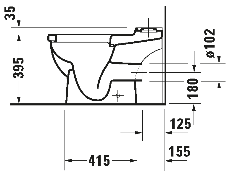 Toilet close-coupled, 012609