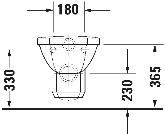 Vægmonteret toilet, 018209
