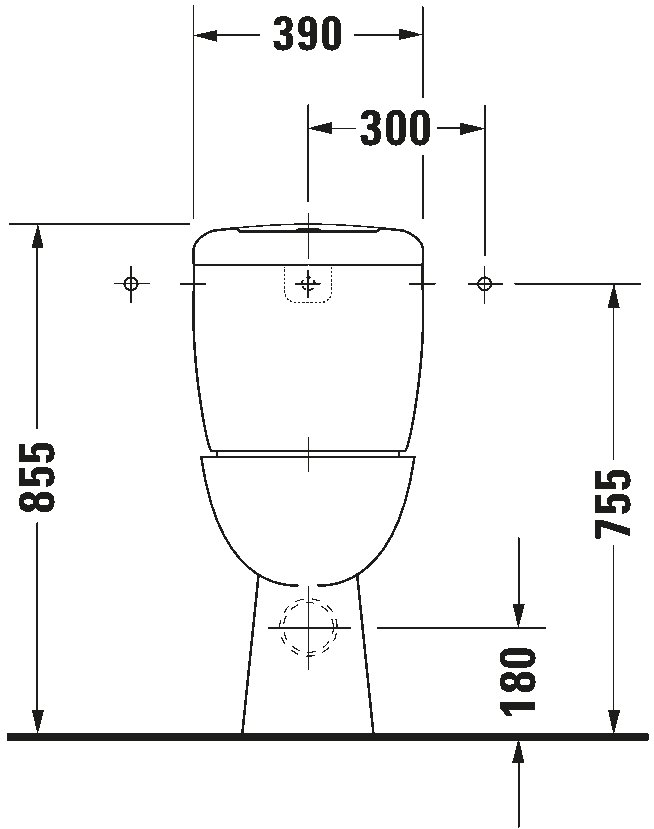 Staande WC voor combinatie, 023009