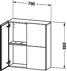 Semi-tall cabinet, LC1167