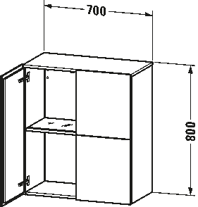 Semi-tall cabinet, LC1177