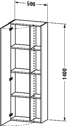 Tall cabinet, DS1238 L/R