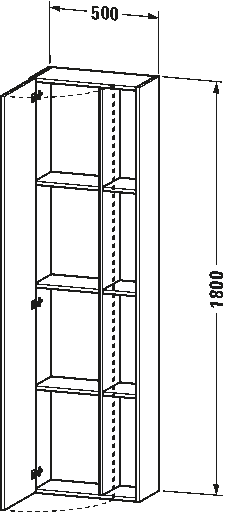 Tall cabinet, DS1248 L/R