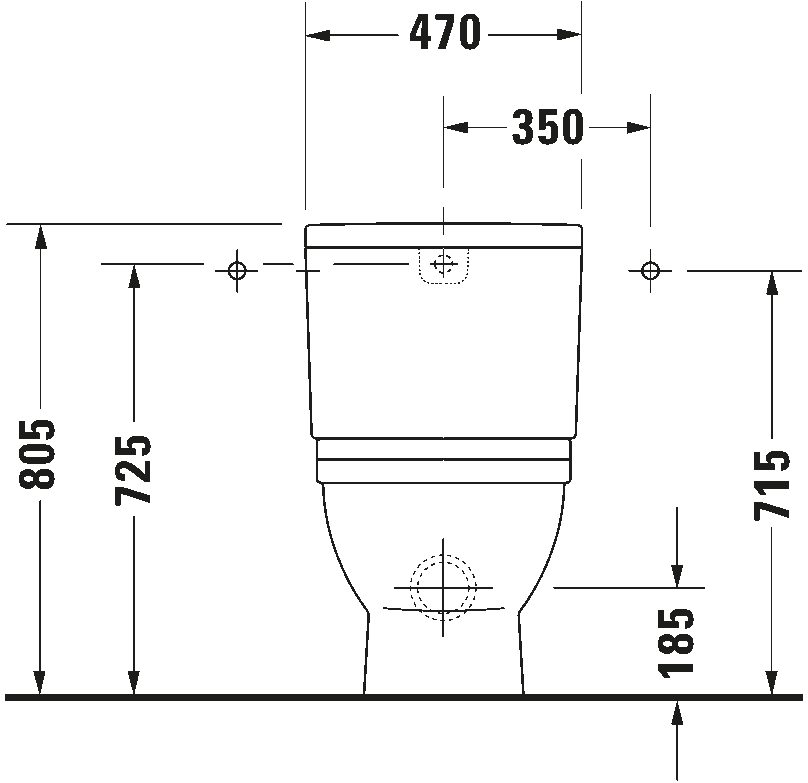 Inodoro de pie para tanque bajo Big Toilet, 210409