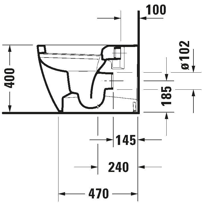 Floorstanding toilet, 216909