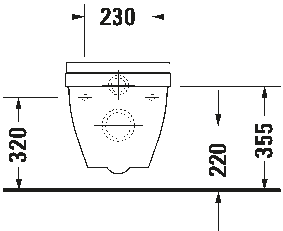 Wall-mounted toilet, 220609