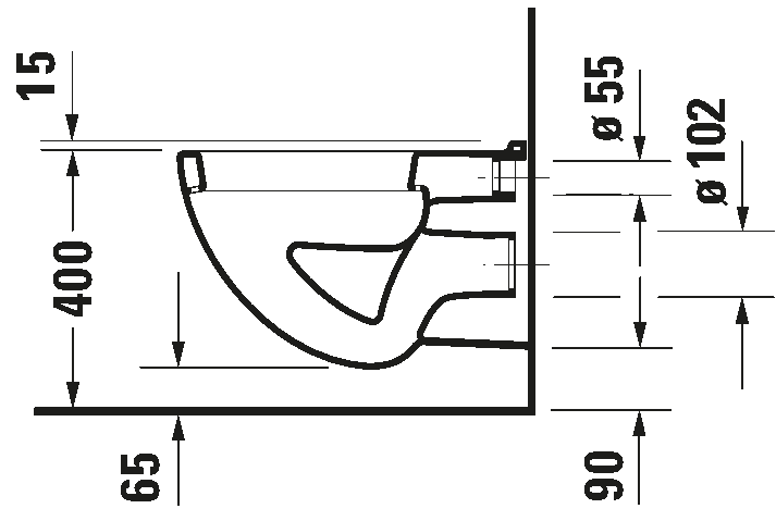Wall-mounted toilet, 221009