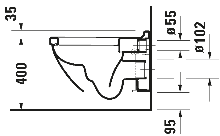 Wall-mounted toilet, 222509