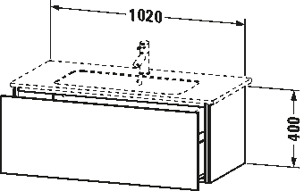 Mosdó alá építhető alsószekrény, falon függő, LC6142