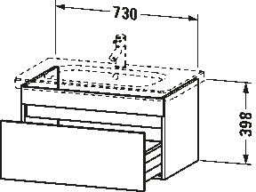 Závěsná skříňka pod umyvadlo, DS6381