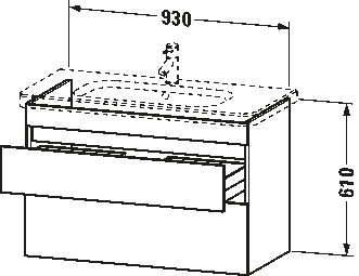 Vægmonteret vaskeskab, DS6482