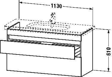 Závěsná skříňka pod umyvadlo, DS6495