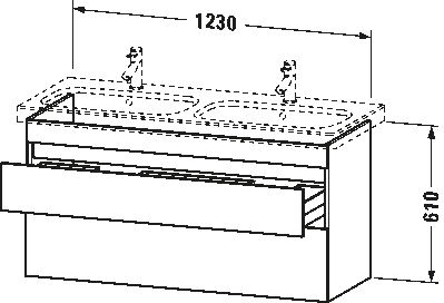 Závěsná skříňka pod umyvadlo, DS6498